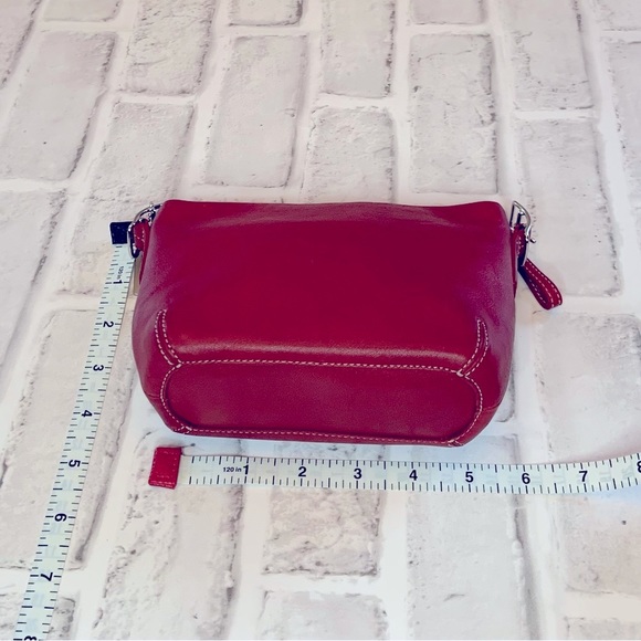 Coach Charlie Hobo Mini Dark Classic Red - good used condition I never used it - Picture 8 of 10